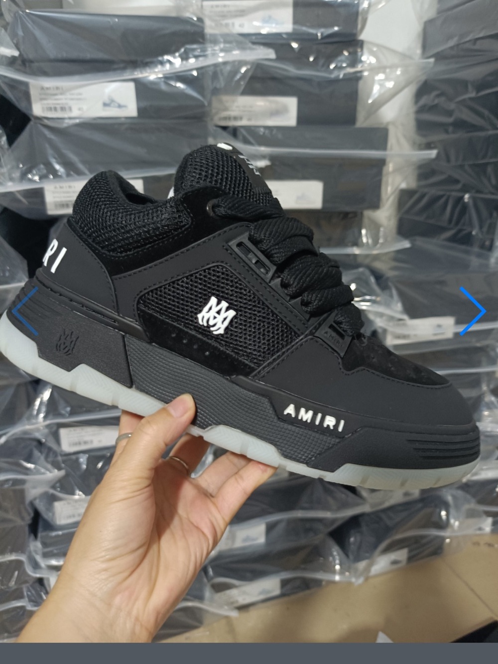 AMIRI Black and Gray Low-Top Chunky Sneaker